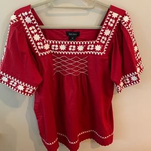 Karen Kane embroidered tunic